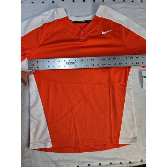 NEW NWT Boys Sz XL Bright Orange & White Sporty Athletic Shirt NIKE BASEBALL - Picture 5 of 6
